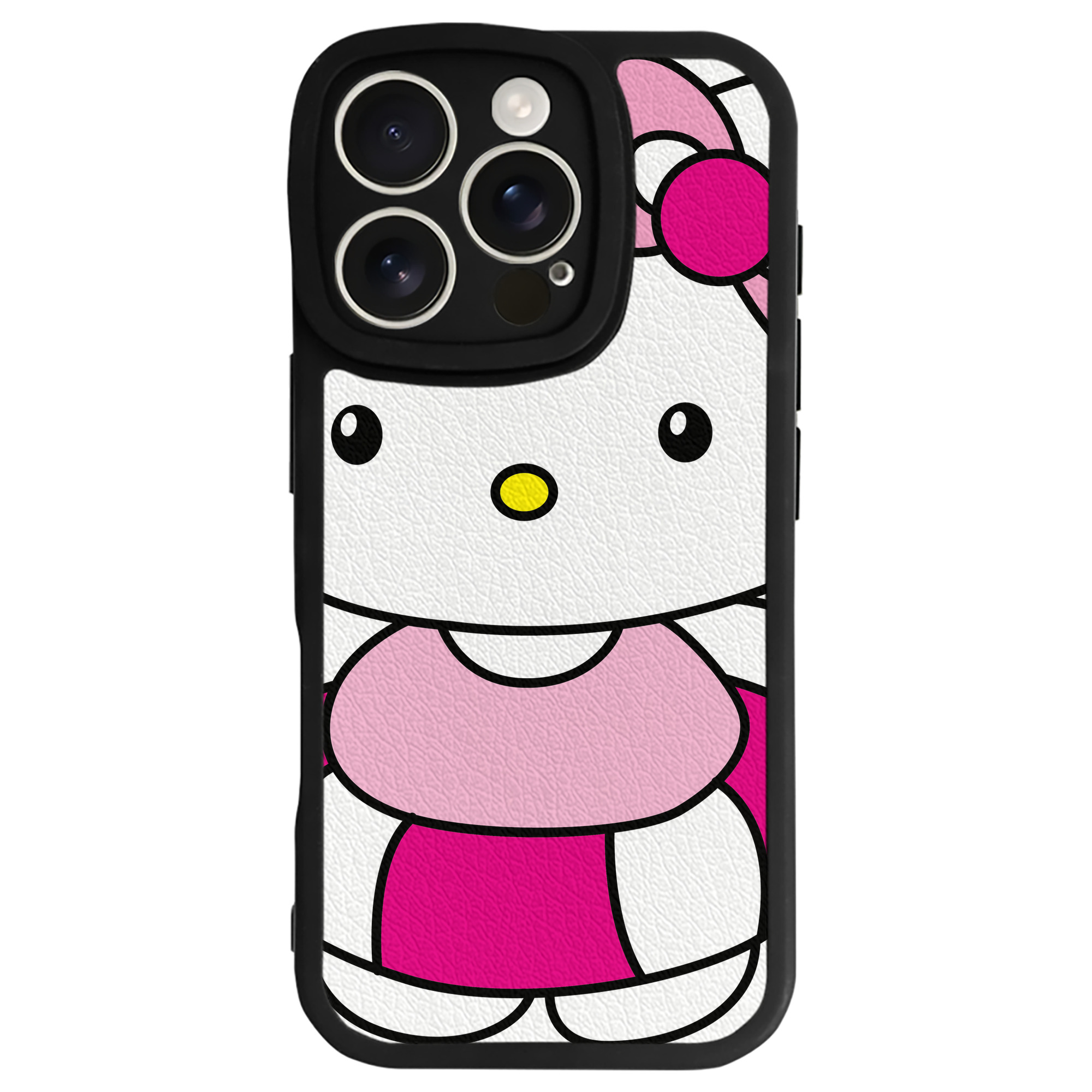 （画像用） Hello Kitty ハローキティ 【iPhone 16シリーズ対応】シリコンスマホケース（レザー調） 材質：シリコン